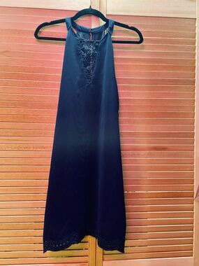 NWT! Greylin Navy Halter Dress, Size M